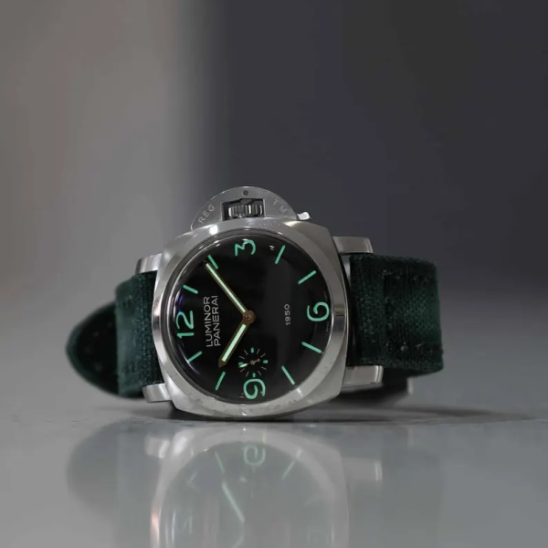 Dark Forest Green Canvas Watch Strap