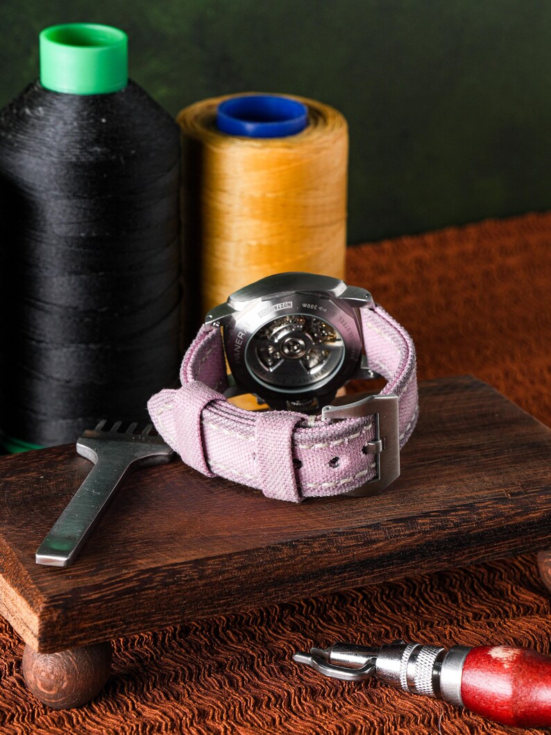 Aubergine Canvas Watch Strap