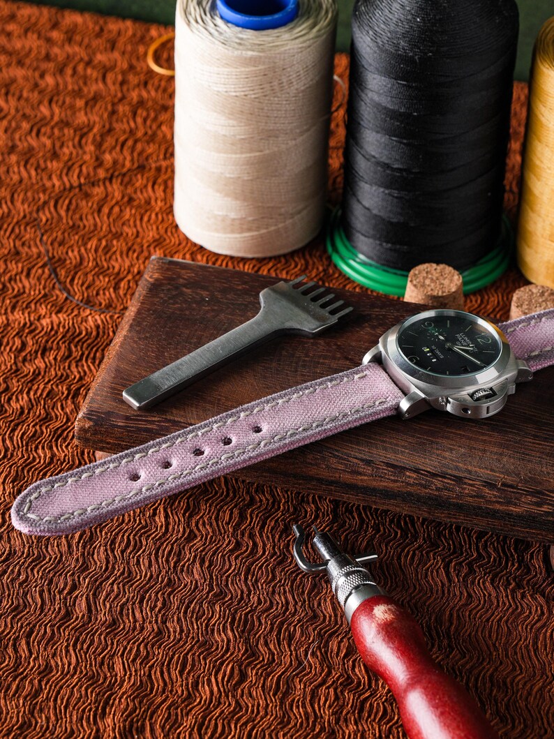 Aubergine Canvas Watch Strap