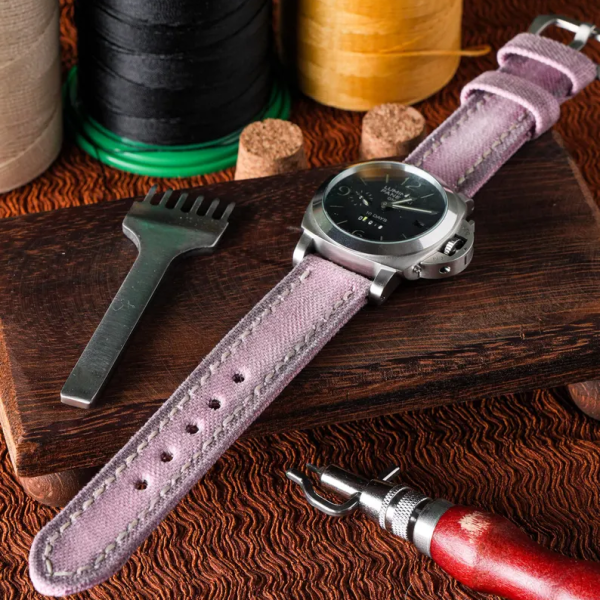 Handmade Baby blue Canvas Watch Strap