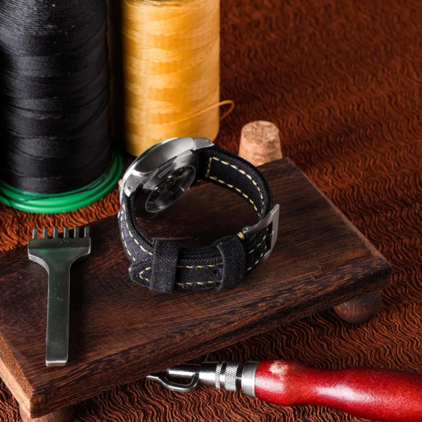 Black Canvas Watch Strap