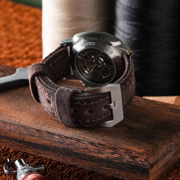 Brown Rolled Leather Watch Strap