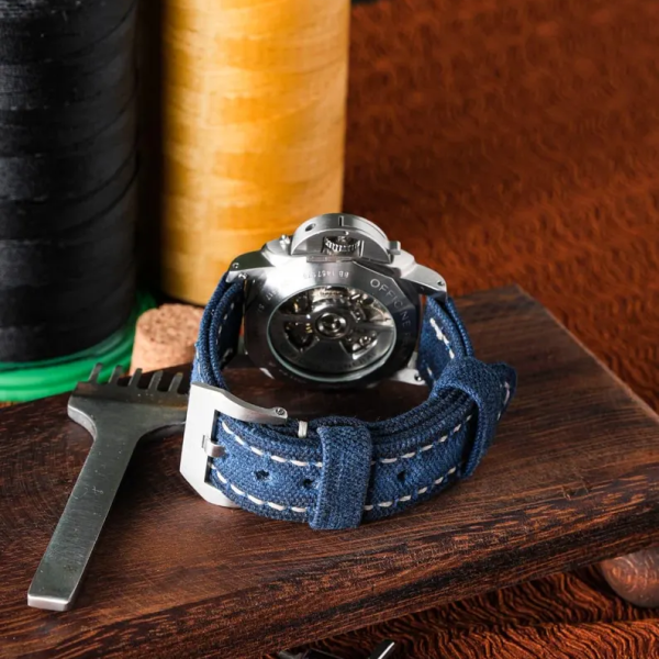 Navy Blue Canvas Watch Strap