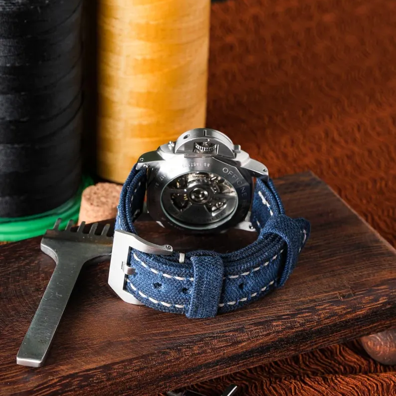Navy Blue Canvas Watch Strap