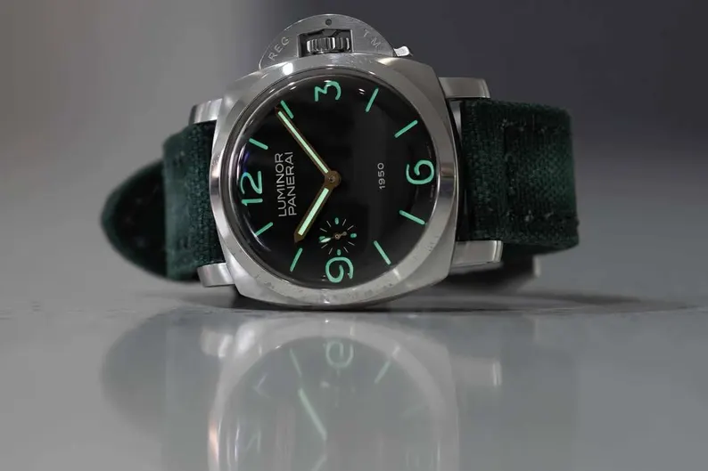 Dark Forest Green Canvas Watch Strap