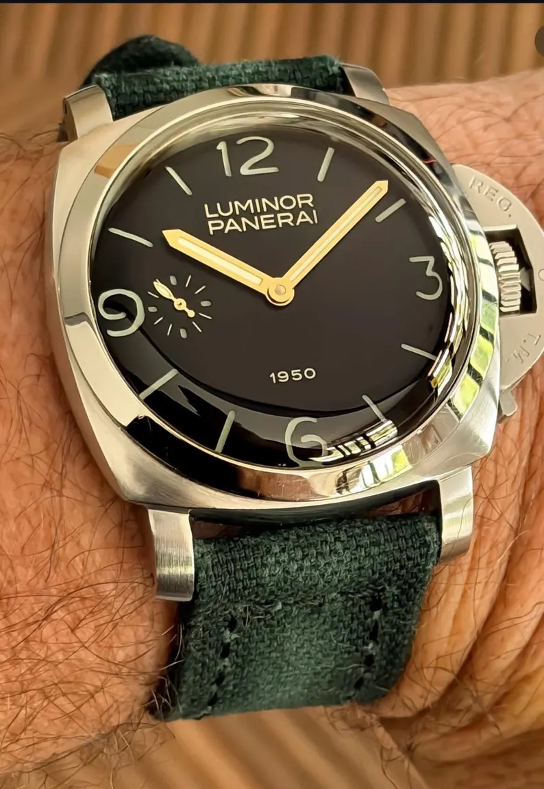 Dark Forest Green Canvas Watch Strap