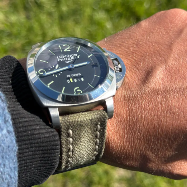 Olive Canvas Watch Strap